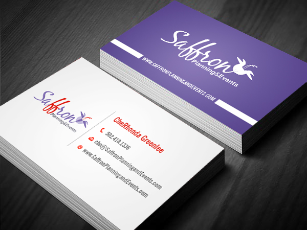 Business Card Design by Owaisias for Saffron Planning & Events | Design #1461834