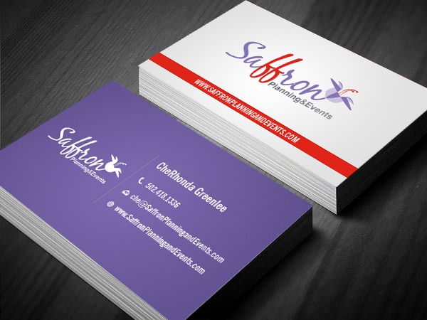 Business Card Design by Owaisias for Saffron Planning & Events | Design #1461881