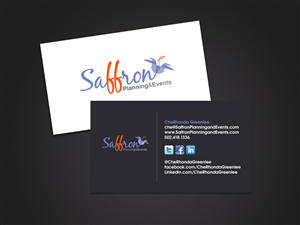 Business Card Design by tapstudio for Saffron Planning & Events | Design #1474771