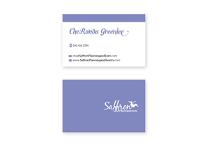 Business Card Design by Pablo Acedo for Saffron Planning & Events | Design #1463530