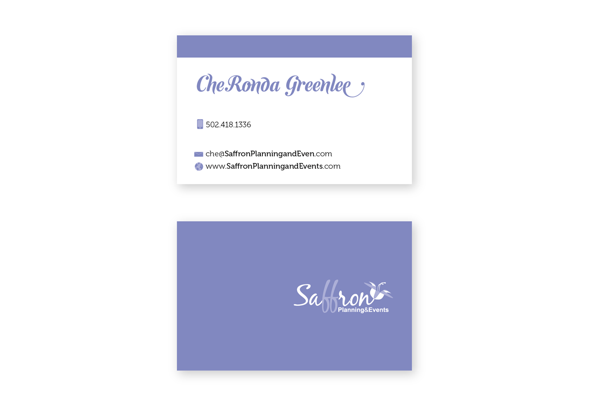 Business Card Design by Pablo Acedo for Saffron Planning & Events | Design #1463535