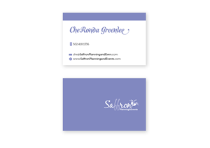 Business Card Design by Pablo Acedo for Saffron Planning & Events | Design: #1463535