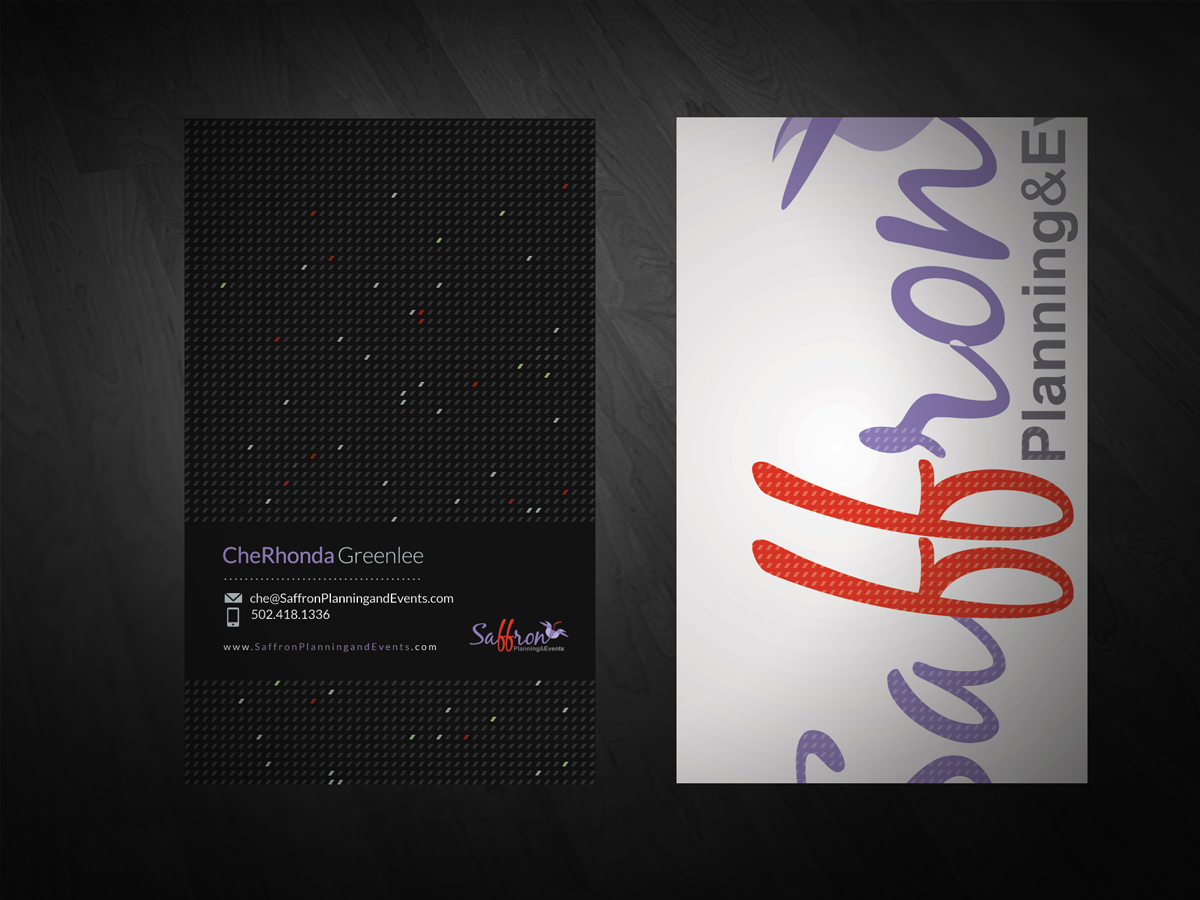 Business Card Design by San for Saffron Planning & Events | Design #1469645