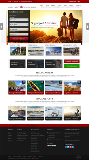 International travel site frontpage redesign | Diseño Web por OM