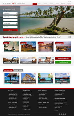 International travel site frontpage redesign | Diseño Web por Sbss