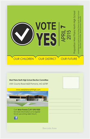 Postcard Design by IneseRo for West Plains North High School Election Committee | Design: #5242791