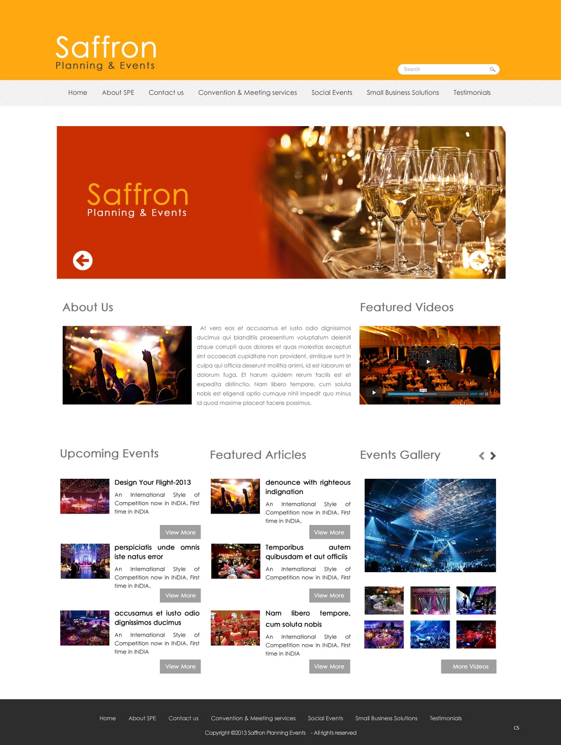 Wordpress Design by pb for Saffron Planning & Events | Design #1737250