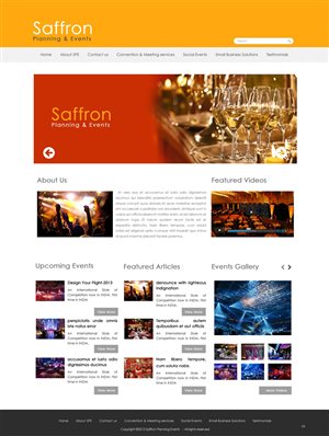 Wordpress Design by pb for Saffron Planning & Events | Design: #1737250