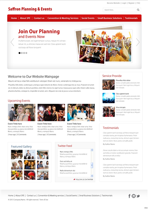 Wordpress Design by pb for Saffron Planning & Events | Design: #1737253