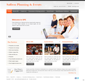 Wordpress Design by pb for Saffron Planning & Events | Design: #1737254