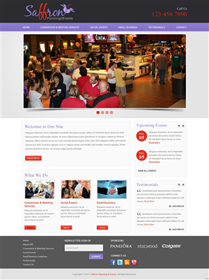 Wordpress Design by pb for Saffron Planning & Events | Design: #1748328