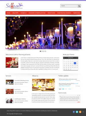 Wordpress Design by pb for Saffron Planning & Events | Design: #1748334
