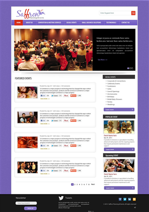 Wordpress Design by pb for Saffron Planning & Events | Design: #1748336