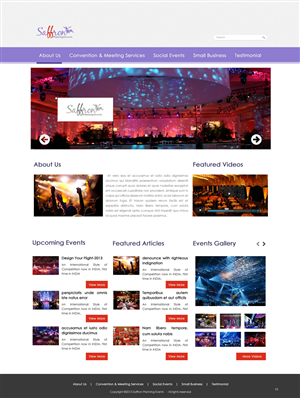 Wordpress Design by pb for Saffron Planning & Events | Design: #1753002