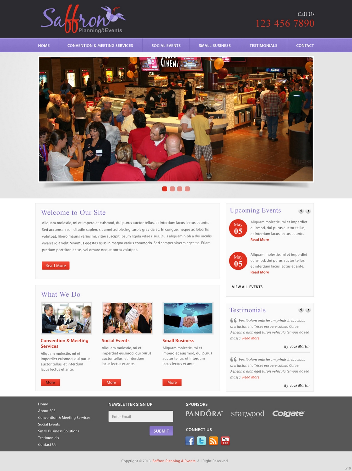 Diseño Wordpress por pb para Saffron Planning & Events | Diseño #1753004