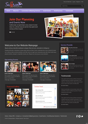 Wordpress Design by pb for Saffron Planning & Events | Design: #1915555
