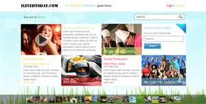 Homepage for experience sharing site- interesting, fun and personable! | Diseño Web por Lauren