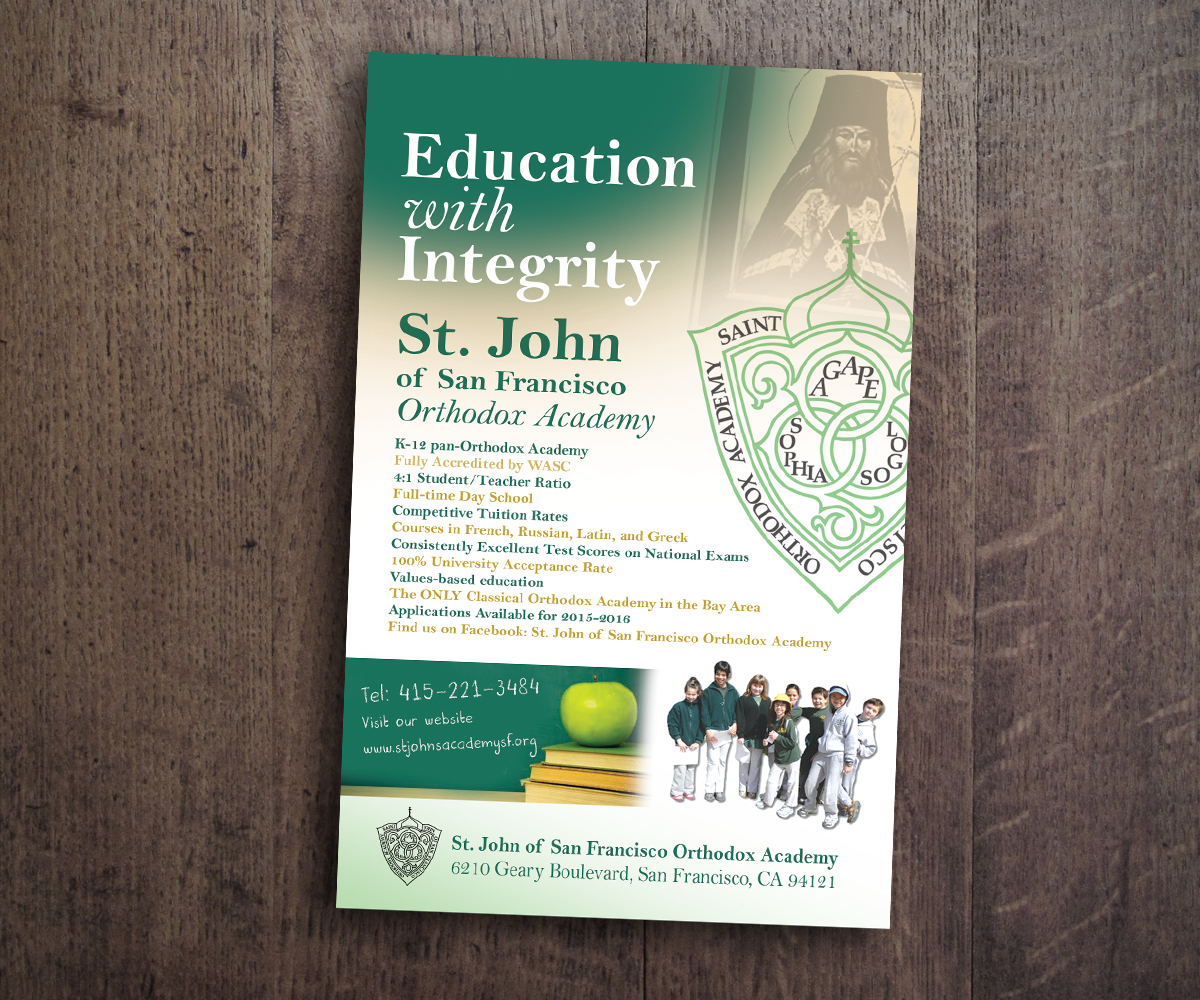 Diseño de Flyer por see why para St. John of SF Orthodox Academy | Diseño #5297695
