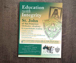 Flyer Design by see why for St. John of SF Orthodox Academy | Design: #5316668