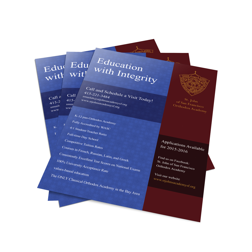 Diseño de Flyer por FOX para St. John of SF Orthodox Academy | Diseño #5261531