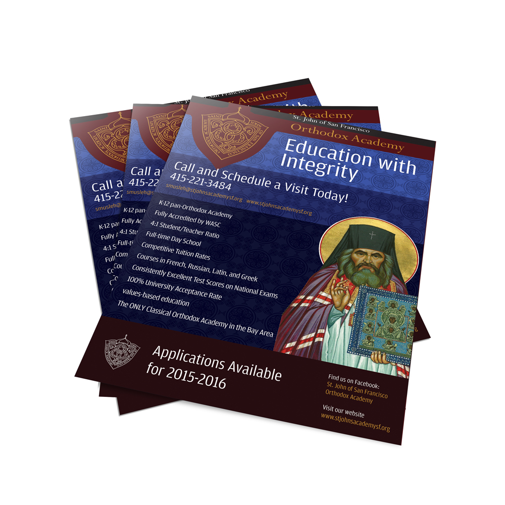 Diseño de Flyer por FOX para St. John of SF Orthodox Academy | Diseño #5276248