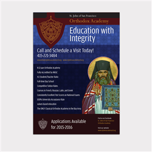 Flyer Design by FOX for St. John of SF Orthodox Academy | Design: #5276251