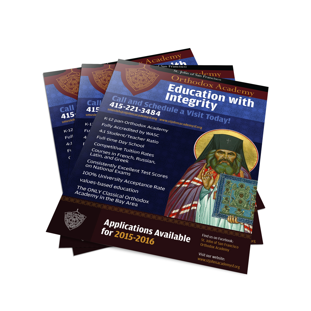 Diseño de Flyer por FOX para St. John of SF Orthodox Academy | Diseño #5285154