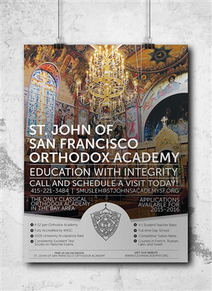 Flyer Design by media_naranja for St. John of SF Orthodox Academy | Design: #5283756