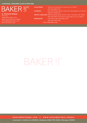 Letterhead Design by GGV for Baker law PC | Design: #5260386