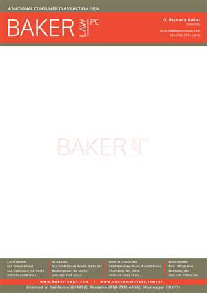 Letterhead Design by GGV for Baker law PC | Design: #5260802