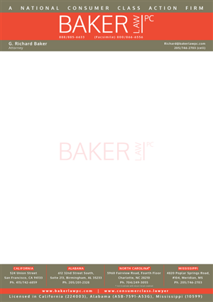 Letterhead Design by GGV for Baker law PC | Design: #5274464