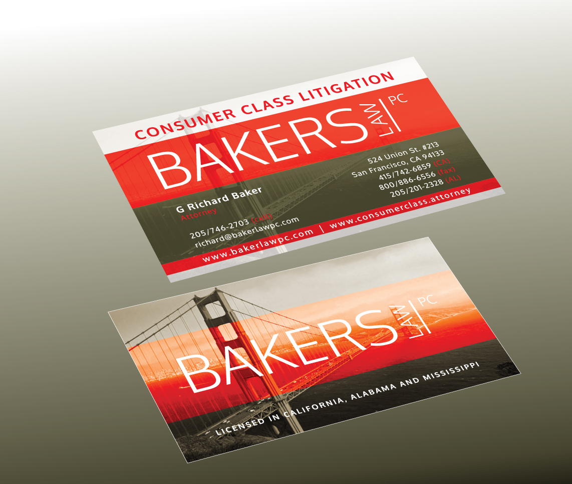 Business Card Design by GGV for Baker law PC | Design #5243294