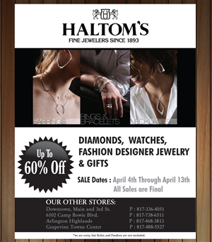 Haltom's Jewelers Big Sale | Design Publicitaire par Sbss