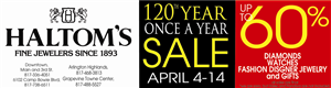 Haltom's Jewelers Big Sale | Design Publicitaire par Soula Vetter