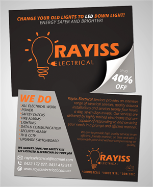 professional bold electrician flyer design for a company by esolz electrician flyer