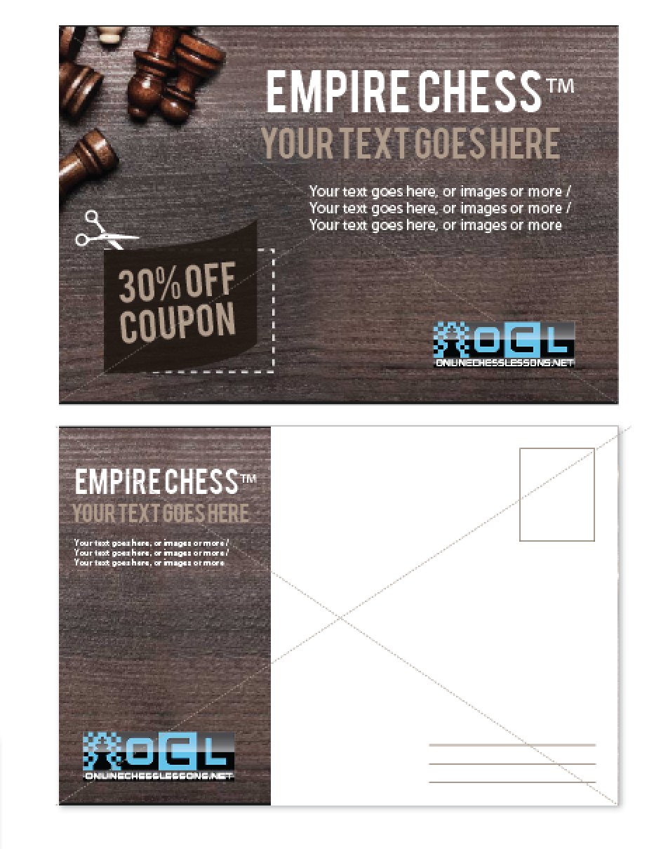 Postcard Design by DC Studio Design for OnlineChessLessons LLC | Design #5264596