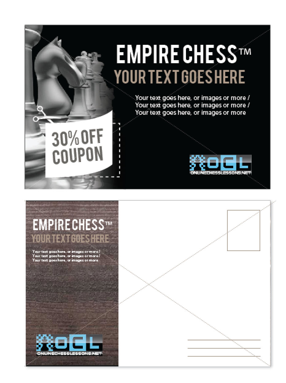 Postcard Design by DC Studio Design for OnlineChessLessons LLC | Design #5264625