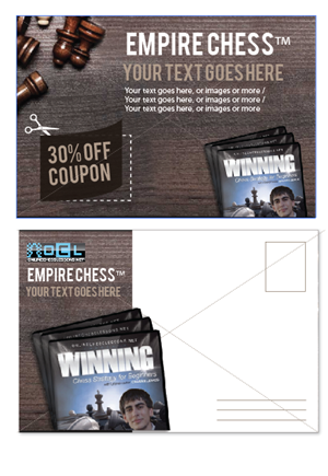 Diseño de Postal por DC Studio Design para OnlineChessLessons LLC | Diseño: #5264714