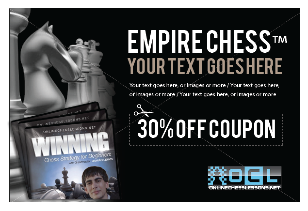 Diseño de Postal por DC Studio Design para OnlineChessLessons LLC | Diseño #5264794