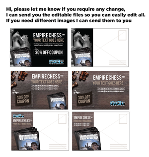 Diseño de Postal por DC Studio Design para OnlineChessLessons LLC | Diseño: #5321516