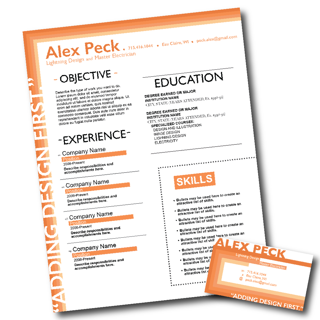 Resume Design by BMF Design for this project | Design #5322267