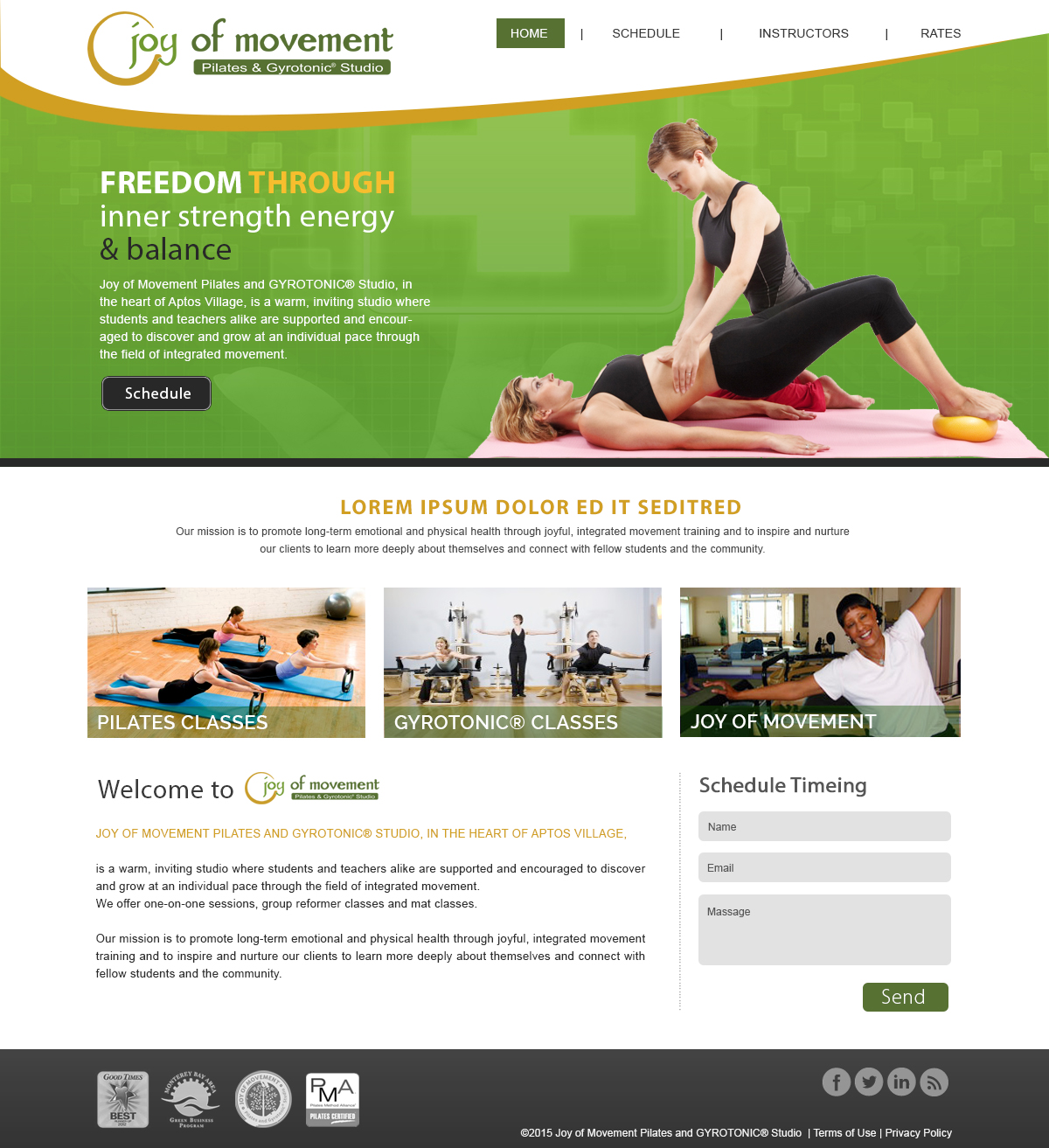Web Design by webxvision for Joy of Movement, LLC | Design #5509385
