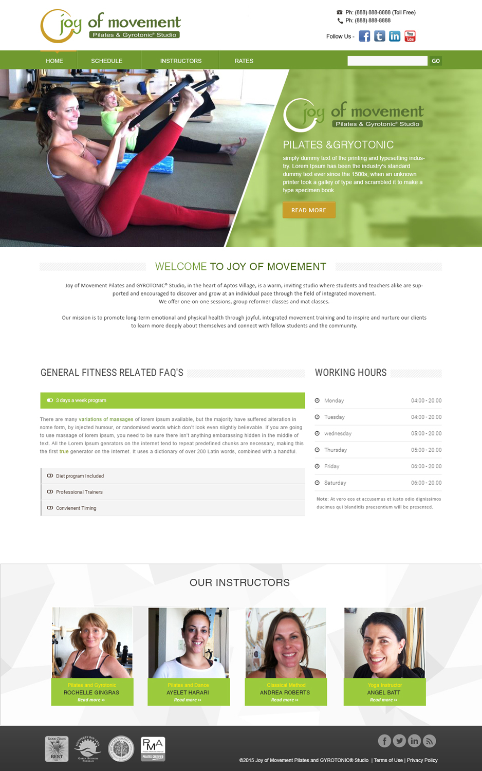 Web Design by webxvision for Joy of Movement, LLC | Design #5525973