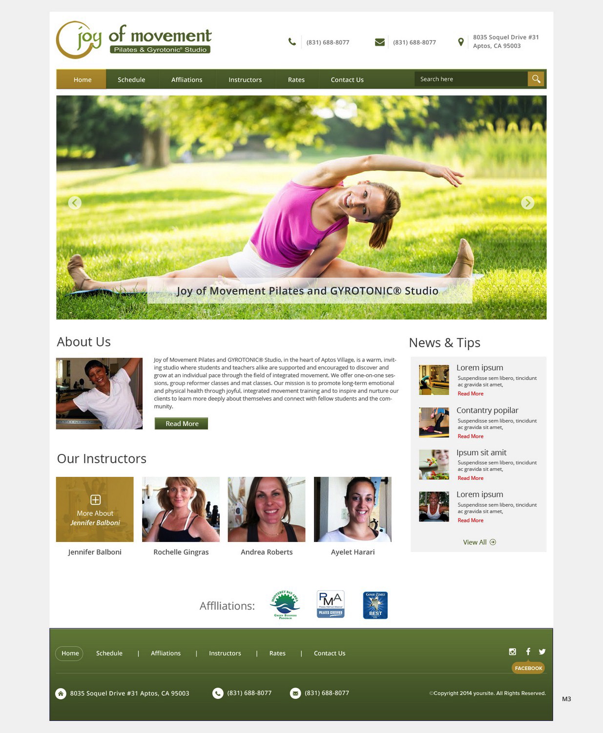 Web Design by pb for Joy of Movement, LLC | Design #5459821