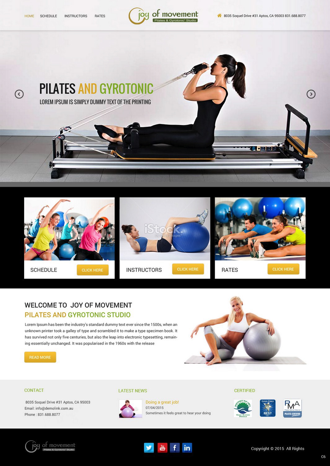 Web Design by pb for Joy of Movement, LLC | Design #5459837