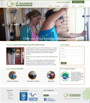 Web Design by Akrutishah for Joy of Movement, LLC | Design: #5499935