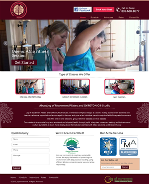 Web Design by Akrutishah for Joy of Movement, LLC | Design: #5499955