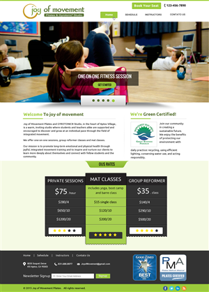 Web Design by Akrutishah for Joy of Movement, LLC | Design #5500009