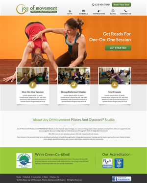 Web Design by Akrutishah for Joy of Movement, LLC | Design: #5505687