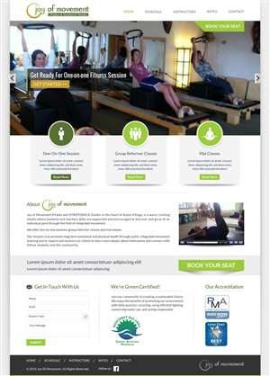 Web Design by Akrutishah for Joy of Movement, LLC | Design: #5505894